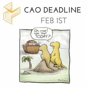 CAO DEADLINE FEB 1ST