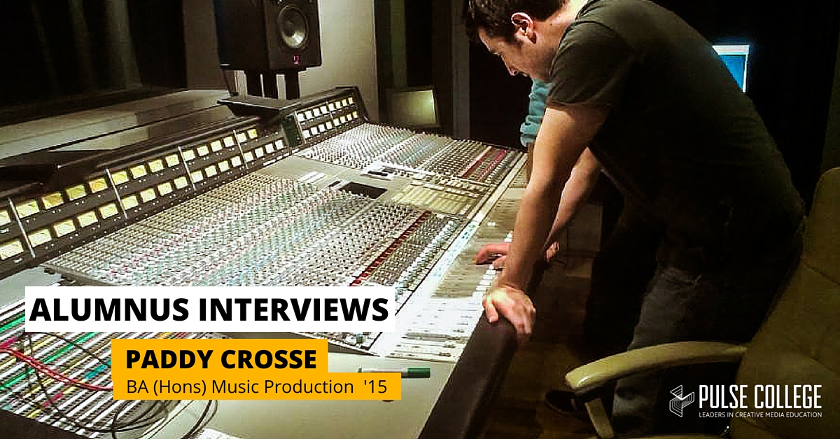 PADDY CROSSE music production pulse college alumnus 1