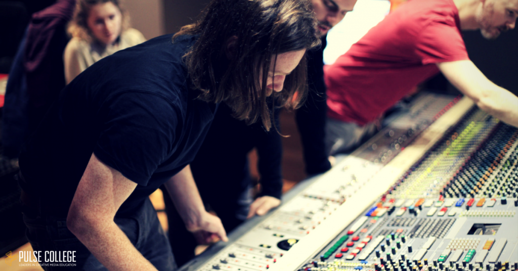 first time in a recording studio music production music technology pulse college